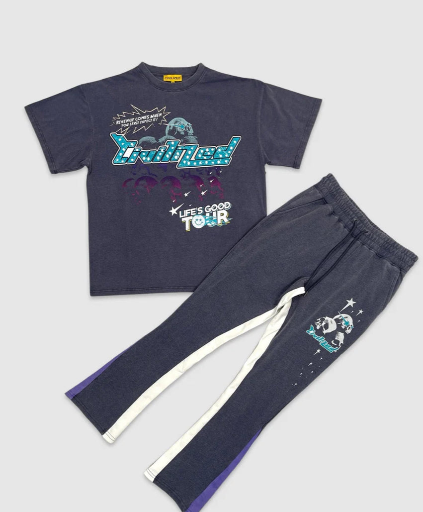 Life’s good tee flare jogger set