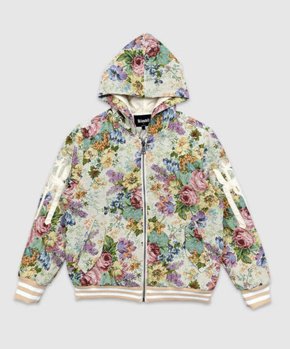 TWILL APPQ TAPESTRY HOODED JACKET