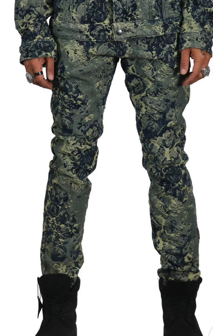 PREMIUM HEAVY PRINT DENIM PANTS