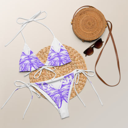 All-over print recycled string bikini