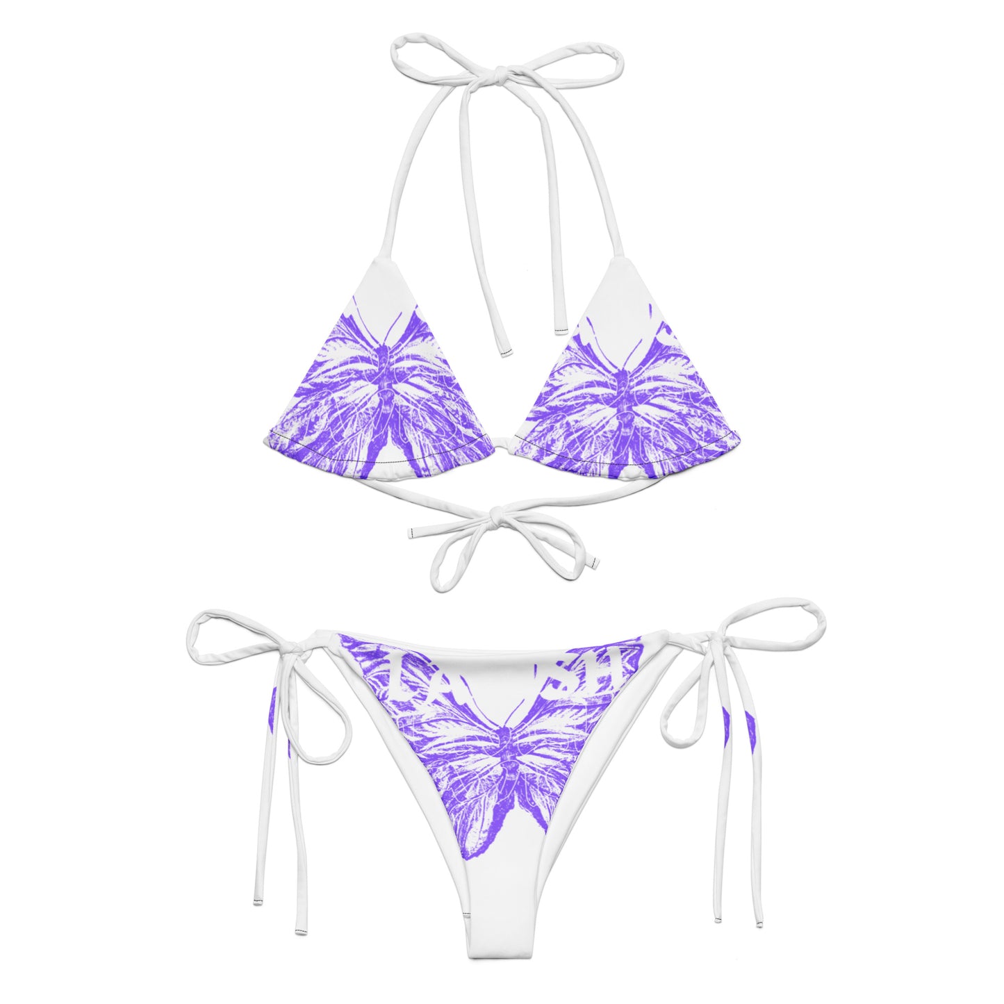 All-over print recycled string bikini