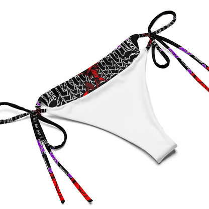 All-over print recycled string bikini